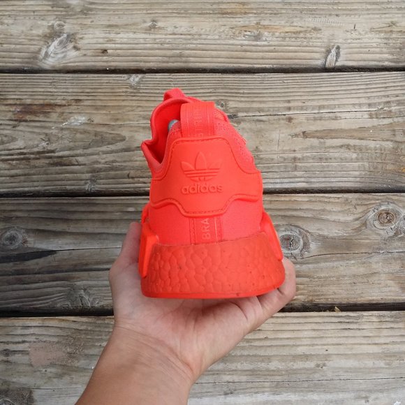 Size 9.5 Men / Size 11 Women adidas NMD R1 Boost Triple Solar Red Running Shoes - Picture 7 of 8